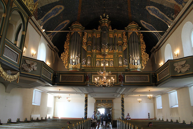 Interno della cattedrale di Oslo in Norvegia